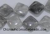 CCQ204 15.5 inches 15*15mm diamond cloudy quartz beads wholesale