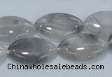 CCQ222 15.5 inches 15*25mm horse eye cloudy quartz beads wholesale