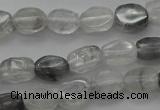 CCQ242 15.5 inches 4*6mm oval cloudy quartz beads wholesale