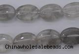 CCQ244 15.5 inches 12*16mm oval cloudy quartz beads wholesale