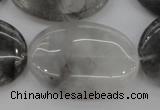 CCQ245 15.5 inches 25*35mm oval cloudy quartz beads wholesale