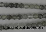 CCQ311 15.5 inches 6mm faceted round cloudy quartz beads wholesale
