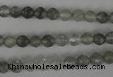 CCQ311 15.5 inches 6mm faceted round cloudy quartz beads wholesale