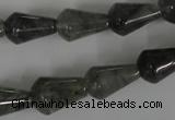 CCQ338 15.5 inches 10*15mm teardrop cloudy quartz beads wholesale