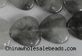 CCQ384 15.5 inches 20*20mm heart cloudy quartz beads wholesale