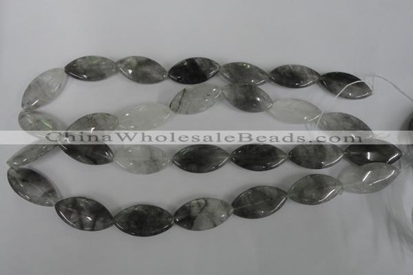 CCQ402 15.5 inches 15*30mm marquise cloudy quartz beads wholesale