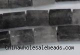 CCQ555 15.5 inches 10*15mm faceted tube cloudy quartz beads