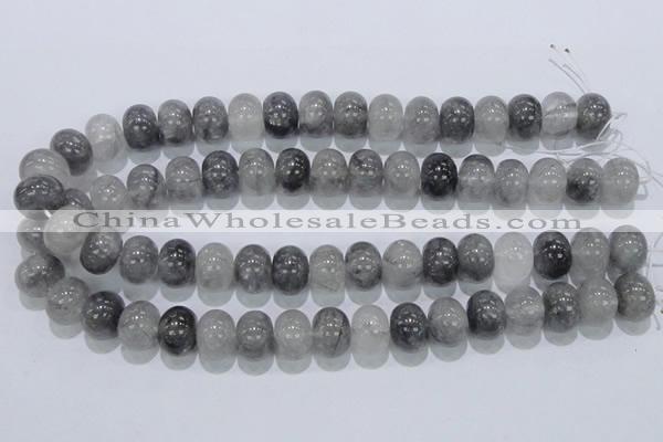 CCQ71 15.5 inches 12*16mm rondelle cloudy quartz beads wholesale