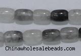 CCQ80 15.5 inches 8*12mm column cloudy quartz beads wholesale