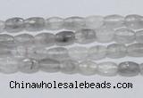 CCQ88 15.5 inches 4*7mm faceted rice cloudy quartz beads wholesale