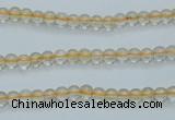 CCR01 15.5 inches 4mm round natural citrine gemstone beads wholesale