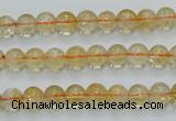 CCR02 15.5 inches 7mm round natural citrine gemstone beads wholesale