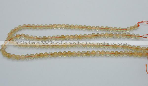 CCR02 15.5 inches 7mm round natural citrine gemstone beads wholesale