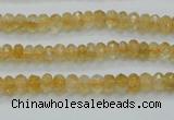 CCR07 15.5 inches 4*6mm faceted rondelle natural citrine gemstone beads