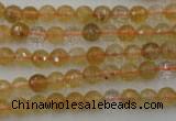 CCR151 15.5 inches 6mm faceted round natural citrine gemstone beads