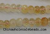 CCR162 15.5 inches 7*10mm faceted rondelle natural citrine beads