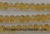 CCR173 15.5 inches 4*6mm faceted rondelle natural citrine beads