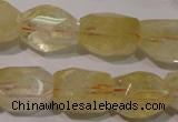 CCR215 15.5 inches 15*20mm faceted nuggets natural citrine beads