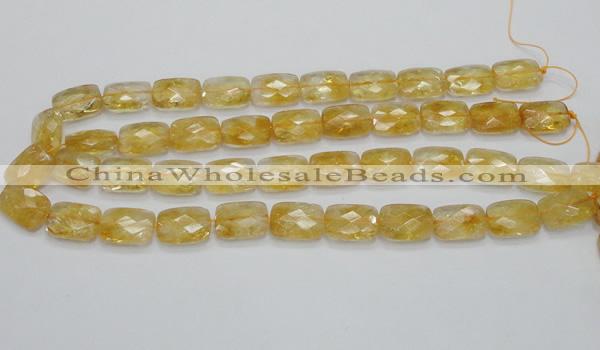 CCR30 15.5 inches 13*18mm faceted rectangle natural citrine beads