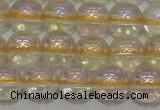 CCR301 15.5 inches 6mm round AB-color natural citrine beads