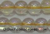 CCR302 15.5 inches 8mm round AB-color natural citrine beads