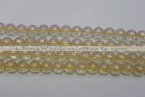 CCR303 15.5 inches 10mm round AB-color natural citrine beads
