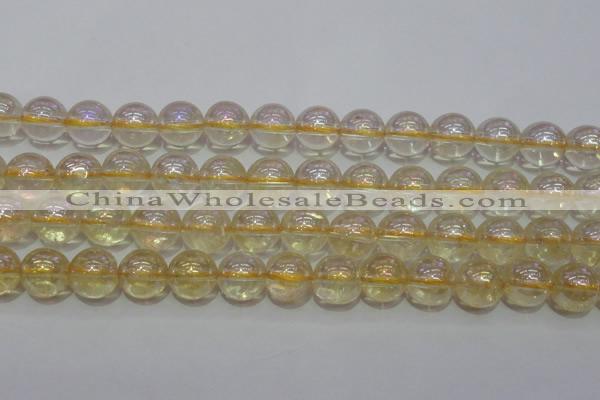 CCR303 15.5 inches 10mm round AB-color natural citrine beads