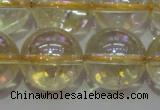 CCR304 15.5 inches 12mm round AB-color natural citrine beads