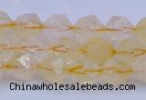 CCR311 15.5 inches 6mm faceted nuggets citrine gemstone beads