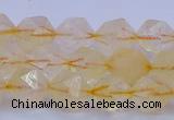 CCR312 15.5 inches 8mm faceted nuggets citrine gemstone beads