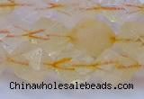 CCR314 15.5 inches 12mm faceted nuggets citrine gemstone beads