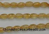 CCR32 15.5 inches 6*8mm faceted rice natural citrine gemstone beads