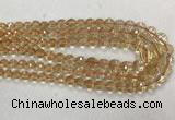 CCR328 15.5 inches 6mm - 10mm faceted round citrine graduated beads
