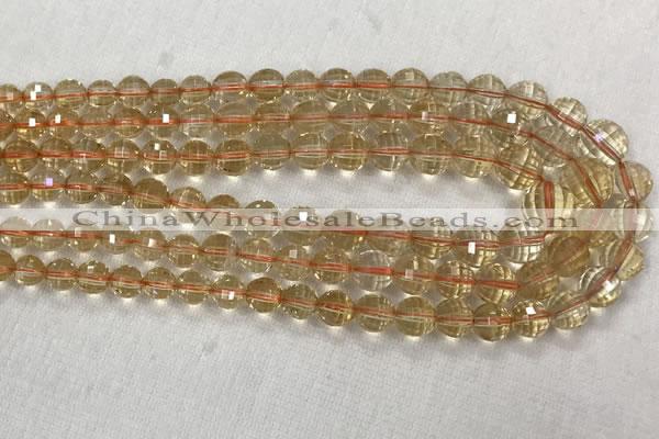 CCR328 15.5 inches 6mm - 10mm faceted round citrine graduated beads