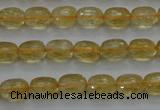 CCR33 15.5 inches 8*10mm faceted rice natural citrine gemstone beads