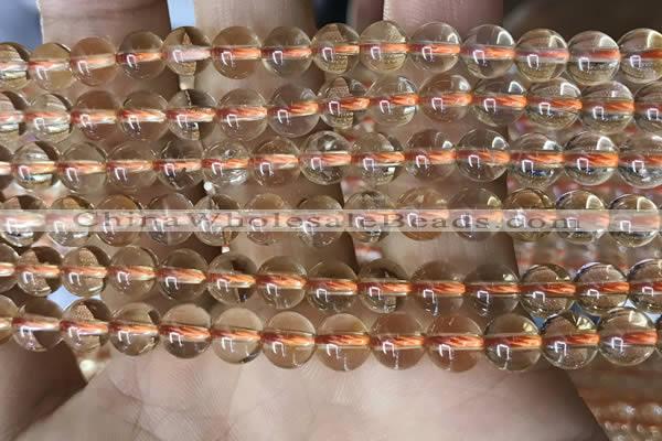 CCR331 15.5 inches 6mm round natural citrine gemstone beads