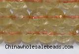 CCR340 15.5 inches 6mmm faceted round citrine beads wholesale