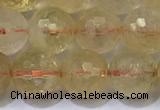 CCR342 15.5 inches 10mmm faceted round citrine beads wholesale