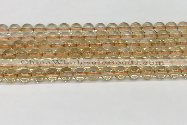 CCR346 15.5 inches 8mm round natural citrine beads wholesale