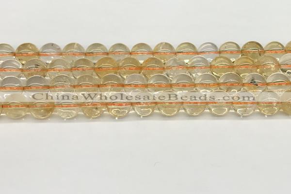 CCR347 15.5 inches 10mm round natural citrine beads wholesale