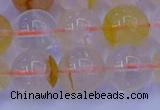 CCR365 15.5 inches 14mm round citrine beads wholesale