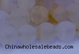 CCR373 15.5 inches 10mm round matte citrine beads wholesale