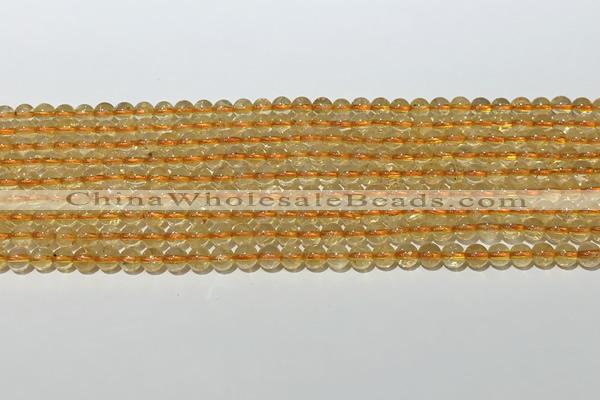 CCR377 15.5 inches 4.5-5mm round citrine gemstone beads wholesale