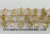 CCR380 15.5 inches 10*13mm - 15*25mm nuggets citrine beads