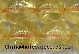 CCR383 15 inches 10mm round citrine beads wholesale