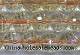 CCR391 15 inches 7mm faceted round citrine beads wholesale