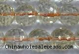 CCR392 15 inches 8mm faceted round citrine beads wholesale