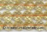 CCR398 15 inches 6mm faceted round citrine beads