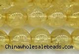 CCR400 15 inches 8mm round citrine beads, 2mm hole