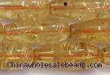 CCR405 15 inches 8*20mm teardrop citrine gemstone beads